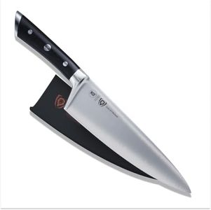 DALSTRONG Chef Knife - 8 inch Blade - Gladiator Series ELITE - Forged HC German Steel Chef's Knife - Razor Sharp Kitchen Knife - Professional Full Tang Knife - Black G10 Handle - Sheath -NSF Certified