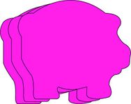 Pig Large Single Color Creative Cut-Outs