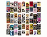 Posters Inc Paper Pack Of 54 Rock Band Vintage Stickers For Bedroom,Music Poster For Wall,Collection Of World Tour Concert Light Show Photos Of Favourite Idol,4*6 Inch Not Framed,Glue Dots Included