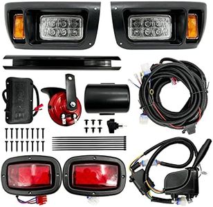 Blrack Universal 12 Volt LED Light Kit for Club Car DS Gas & Electric Models with upgrade headlights Taillight amber turn signals Horn&brake lights