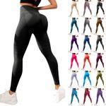 SLNLUYK Anti Cellulite Compression 3D Leggings for Women UK high Waisted Bum Lift Tummy Control Seamless with Resistance Band Body Sculpting Running Workout Gym czy Yoga Pants A Black