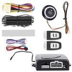 Keyless Entry System, One‑Way Remote Start Push Button Keyless Entry System Kit 12V Car Alarm System Engine