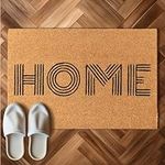 HOMELEVEL Coir Doormat - 60 x 40 cm Heavy Duty Door Mats - Welcome Mat for Indoor or Outdoor Use - Coconut Matting Doormats Outside or Inside - HOME Design