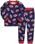 VAENAIT BABY Kids Boy Long Sleeve Cotton Sleepwear Pajamas 2pcs Set Navy Siren 10Y/JS