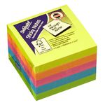 Snopake 50 x 50 mm Neon Assorted Sticky Notes [Pack of 1, 400 Sheets per Pad] 13223