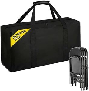 QYILUARE Heavy Duty Folding Chair Storage Bag,Large Waterproof Carry Bag for Metal,Wooden and Plastic Chairs,with Sturdy Handle (39" L x 12" W x 20" H)