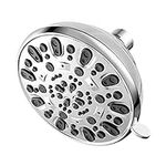 High Pressure Shower Head VMASSTONE 4.7" Rain Fixed Showerhead 7-Spray Setting with Adjustable Brass Swivel Ball Joint - Excellent Replacement for Your Bath Shower Head (FM-001 Chrome)