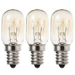 15W E14 Fridge Bulb 240V, Pygmy Freezer Light Bulbs SES Sewing Machine Bulbs Small Edison Screw Warm White 2700K 15W E14 Salt Lamp Bulb Screw in 360 Degree (3-Pack).