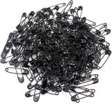 Dealglad Small Safety Pins Black Bulk for Clothes, 19mm Metal Sewing Quilting Trimming Fastening Clothing Tags Jewelry Making Pins (1000Pcs)