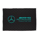 Character World Mercedes AMG Petronas Official Fleece Blanket | Super Soft Warm Black Throw, Stealth Formula One Design | Perfect For The Bedroom, Camping & Sleepovers 100 x 150cm