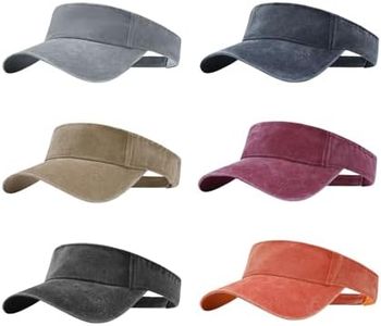 6Pack Sun Visor Adjustable Visor Hats for Women and Men Multicolor