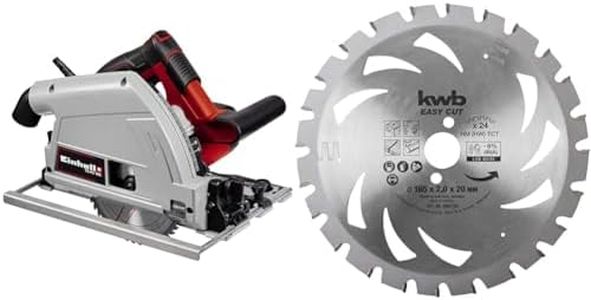 Einhell Tauchsäge TE-PS 165 (1.200 Watt,werkzeuglose Einstellung bei Schnitttiefe + Neigungswinkel, hochwertiges Hartmetall-Sägeblatt, Sägeblattarretierung, inkl. Easy Cut Kreissägeblatt 165 x 20 mm)