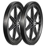 MaxAuto 20x2.0 Rim Flat Free Cart Tire Assembly for the Garden Yard Cart, 2 Pack