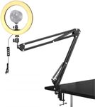 Acetaken Kiyo pro Webcam Ring Light with Clamp Stand,10 Inch Sefie Light with Folding Arm Holder Compatible with Razer kiyo, kiyo pro,kiyo X webcams, 10RLPCM-002