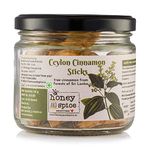 Honey and Spice Organic Srilankan Ceylon Cinnamon Sticks (Dalchini) Flavourful for Cooking, Seasoning, Baking, 100% Natural - 50 Gms