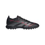 adidas Unisex Predator League Turf Football Boots Football Boots, Core Black Grey Four Lucid Red, 13.5 UK