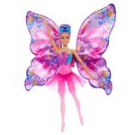 Barbie Dance and Flutter Doll with 2-in-1 Transformation from Dancer to Butterfly with Opening Wings, Purple Hair, Headpiece & Removable Tutu, HXJ10