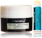 Tanablyf Lip Balm & Lip Scrub, Lip Care Products With Natural Ingredients, Lip Moisturizer For Dry Lips,Cool Mint Lip Exfoliator Scrub,Vitamin E Lip Hydration Coconut Flavour