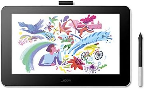 Wacom One 13 DTC133W1D 13.3-Inch LCD Pen Tablet, Liquid Tab, Original Custom Brush Set