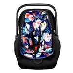 Jundetye Infant Car Seat Insert, 2 in 1 Baby Head & Body Support for Car Seat, Soft Minky Newborn Car Seat Cushion for Stroller Bouncer, Blue Floral