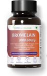 Viteva Organic High Potency Bromelain Digestive Enzyme 3000 GDU/g - 500mg - 60 Veg Capsules | Derived from Pineapple | Anti-inflammatory, Supports Joints Comfort and Healthy Digestion