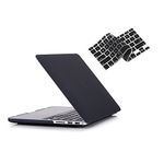 RUBAN Case Compatible with MacBook Pro 13 inch 2015 2014 2013 2012 (A1502 & A1425 Models), Plastic Hard Shell Case & Keyboard Cover for Old Version MacBook Pro Retina 13 Inch, Black