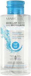Marcelle Micellar Water, for Waterproof Makeup, All Skin Types, with Argan Oil, Cleanses, Removes Makeup and Tones, Hypoallergenic, Alcohol-Free, Fragrance-Free, Cruelty-Free, 400 mL