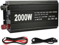 2000W Sump Pump Battery Backup Inverter, Primary Sump Pump Battery Backup System for Emergency and Power Outage, Pure Sine Wave Power Inverter, LCD Display