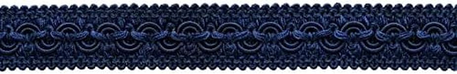 1" (2.5cm) Wide Vintage Decorative Gimp Braid Trim # 0100SG, Dark Navy Blue #J3 (Dark Blue) 10 Yard Value Pack (9.5m/30 ft)