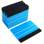 EEFUN Durable Black Felt Edge Squeegee 4 Inch for Car Vinyl Film Wrapping Decal Squeegee Window Tint Work, Professional Scratch Free Squeegee. Pack of 8