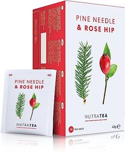 Nutra Tea - Pine Needle & Rose Hip Tea | Pine Needle Tea | Rose Hips Tea - 20 Tea Bags - Herbal Tea