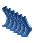 DANISH ENDURANCE 3-Pack Regular Crew Cycling Socks, Breathable, Anti-Friction, Padded Bike Sock for Men & Women, Blue, Medium