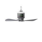 VVU&CCO Rechargeable Portable Ceiling Fan with Light, 12000mAh Battery Operated Use Time Up to 16H,4 Speeds Adjustment, 2/4/8H Timer,Camping Ceiling Fan for Tent Patio Canopy Porch RV