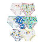 Baby Shark Girls' 100% Combed Cotton Underwear Panties in Sizes 18m, 2/3t, 4t, 4, 6, 8 Bikini Style, Shark 7pk, 2-3 Years (Pack of 7)