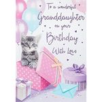 Piccadilly Greetings Birthday Card Granddaughter - 9 x 6 inches - Regal Publishing, C80442, Pink