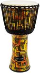 World Rhythm 11 Inch Rope Tuned Djembe Drum – Orange African Synthetic Hand Drum