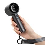 JISULIFE Handheld Fan Pro1S - Next-Gen Airflow: Up to 40h Runtime, Metal Body - Enduring Quality, 1-100 Speed Scroll Wheel, 5000mAh-Portable Fan for Travel, Gifts for Women Men(Starry Grey)