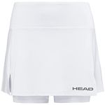 HEAD Unisex Kids Club Basic Girls Skort, White, 9-10 Years UK