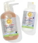 California Baby Super Sensitive Shampoo & Bodywash + Hair Conditioner | 100% Plant-based | Hypoallergenic | 19oz Fragrance Free Shampoo + 8.5oz Fragrance Free Conditioner | Organic Calendula + Aloe