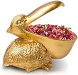 Golden Pelican Decorative Bowl – Intriguing Pelican Sculpture with Open Bowl Design for Snacks, Candies, Keys, or Jewelry – Decorative Holder with Elegant Golden Finish – Ornamental Accent Piece