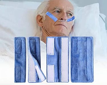 4 Pack Wuronsa Nasal Cannula Cushions, Soft Nasal Oxygen Covers, Soft Cannula Ear Protector for Oxygen Users, Prevent Indentations Irritated Cheek Skin, Prevent Ear Soreness (Blue)