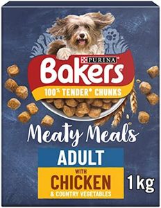 Bakers Meaty Meals Adult Dry Dog Food Chicken 1kg, Pack of 5