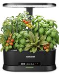 SUNCOZE Hydroponics Growing System Kit, 12 Pods Removable Indoor Herb Garden with 36W Full Spectrum LED Grow Light, 21.65 Inch Height Adjustable Hydroponic Garden with Smart Pane and 5L Water Tank