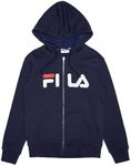 Fila Unisex Kids Regular Zip Hoody, New Navy, 12 US