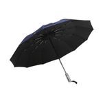 Citizen Umbrella for Men & Women, 3 Fold Auto Open, 8 Aluminium Ribs, UV Coated 190T Fabric, Windproof, Lightweight, Durable with Black Coating, 23 Inch, Ink Blue