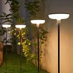 Bright Solar Lights Outdoor, LETMY 34LM Bigger Solar Panel Solar Garden Lights Outdoor Waterproof, Wind Swaying Lights, Outdoor Solar Firefly Lights Landscape Lighting for Yard Patio Pathway(4 Pack)