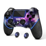 AceGamer[Upgraded Version] Wireless Controller for PS4 Game Compatible with PS4/Pro/PC with Motion Motors and Audio Function,Mini LED Indicator,USB Cable,Anti-Slip (Starry Sky)