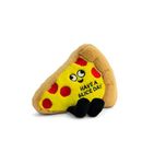 Have a Slice Day Pizza Meme Plushie - Funny Pun White Elephant Cute, Kids, Teens, Adults