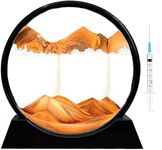 AKCredible Moving Sand Art Picture Glass Liquid Painting 3D Natural Landscape showpieces for Home Decor Antique Gifts for Office Kids Desktop Decoration