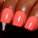 Ozzeal Gel Polish, Bright Coral Orange Gel Nail Polish Spring Summer Soak off LED UV Gel Nail Polish Art Starter Manicure Salon DIY Nail Gel Polish 0.5 Fl Oz